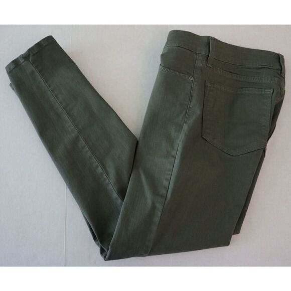 NYDJ Women's Sz 0 Green Marilyn Straight Cotton Blend Ankle Jeans $109 - Picture 5 of 6